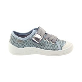 Chaussures, baskets, pantoufles pour enfants Befado 251x097 gris bleu blanc