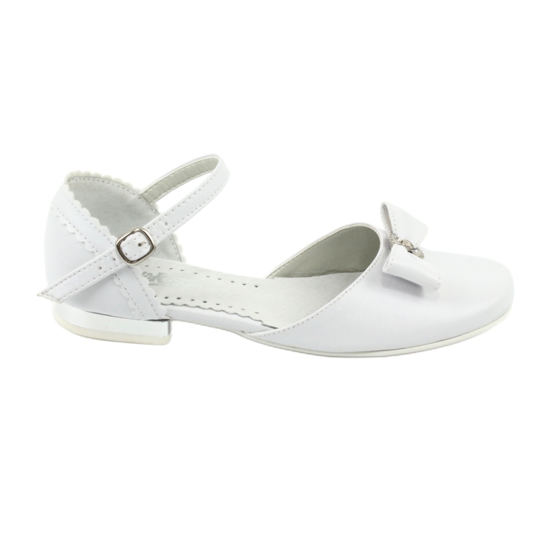 Escarpins communion ballerines Miko 671 blanc blanche Escarpins communion ballerines Miko 671 blanc blanche