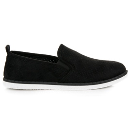 Bestelle Slipons ajourés noir
