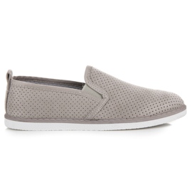 Bestelle Slipons ajourés gris Bestelle Slipons ajourés gris
