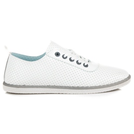 Baskets de printemps avec une fixation blanc