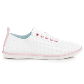 Baskets de printemps avec une fixation blanc