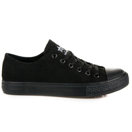 Baskets en daim noir le noir