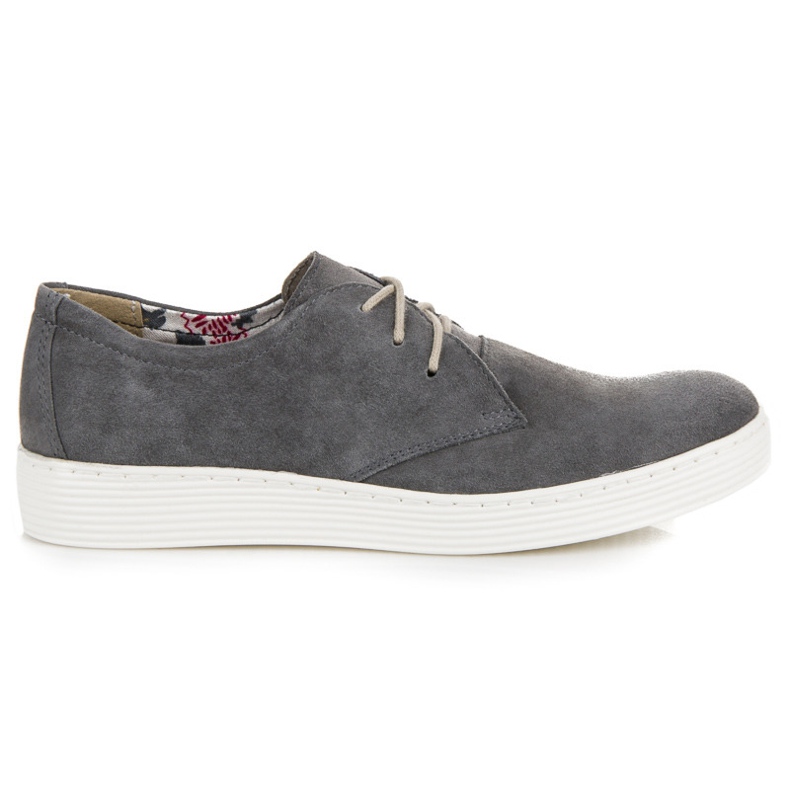 Vinceza Chaussures de sport en cuir gris