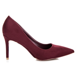 Vices Escarpins en daim bordeaux multicolore