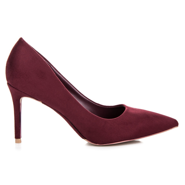 Vices Escarpins en daim bordeaux multicolore