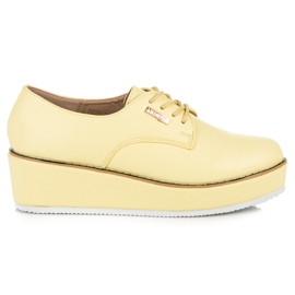 Vices Étaux pour chaussures compensées nouées jaune