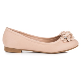 Vices Ballerines femme à fleurs brun