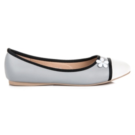 Vices Ballerine avec une fleur gris Vices Ballerine avec une fleur gris