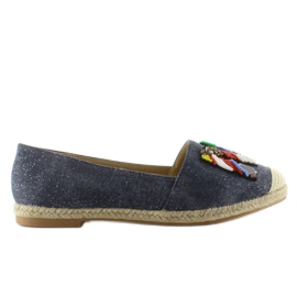 Espadrilles Avec Perles Colorées - Ii Gat bleu