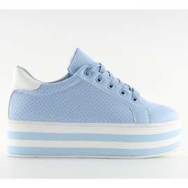 Bleu NB183P Baskets bleues à semelles hautes