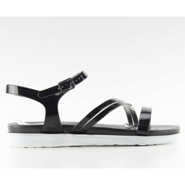 Sandales Caoutchouc Femme 9-53 Noir Ii-Gat