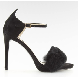 Sandales sur un stylet noir L6120 noir