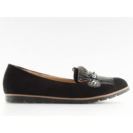 Noir Mocassins noirs pour femme DM30P Noir le noir