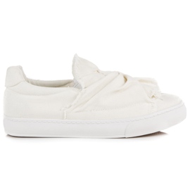 Baskets à enfiler avec nœud blanche