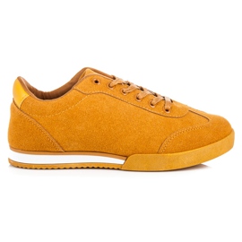 Vices pour chaussures de sport en daim jaune