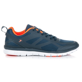 Chaussures de course confortables orange bleu marine