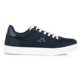 American Club Baskets américains en cuir bleu marin American Club Baskets américains en cuir bleu marin