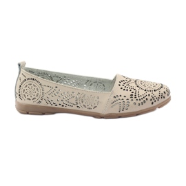 Filippo Ballerines Lords ajourées F 080 beige