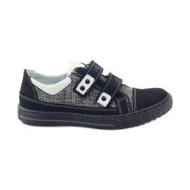 Chaussures à scratch Ren But 4299 bleu marine blanc