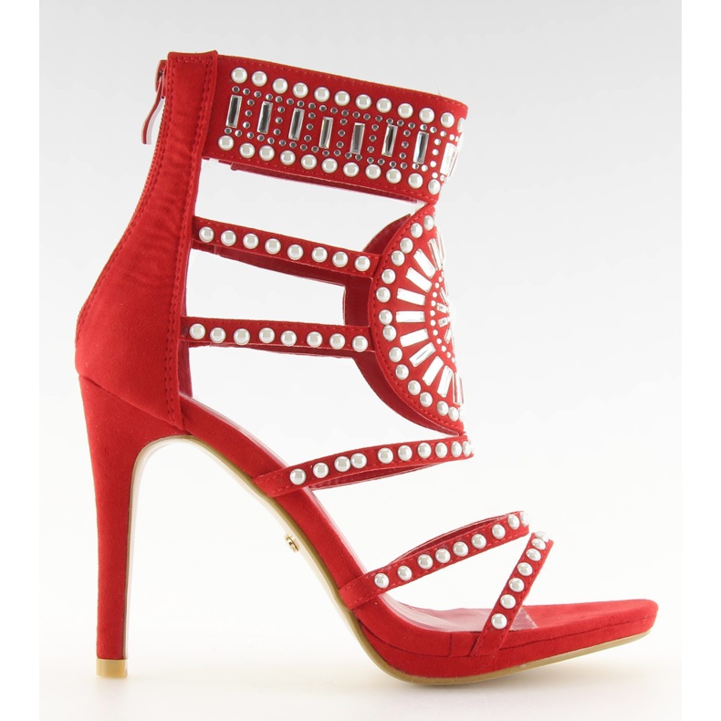 Sandales gladiateur rouges GH-2776 rouge