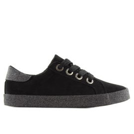 Baskets noires pour femmes AK03P Noir le noir gris