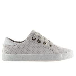Gris Baskets femme grises AK03P Gris