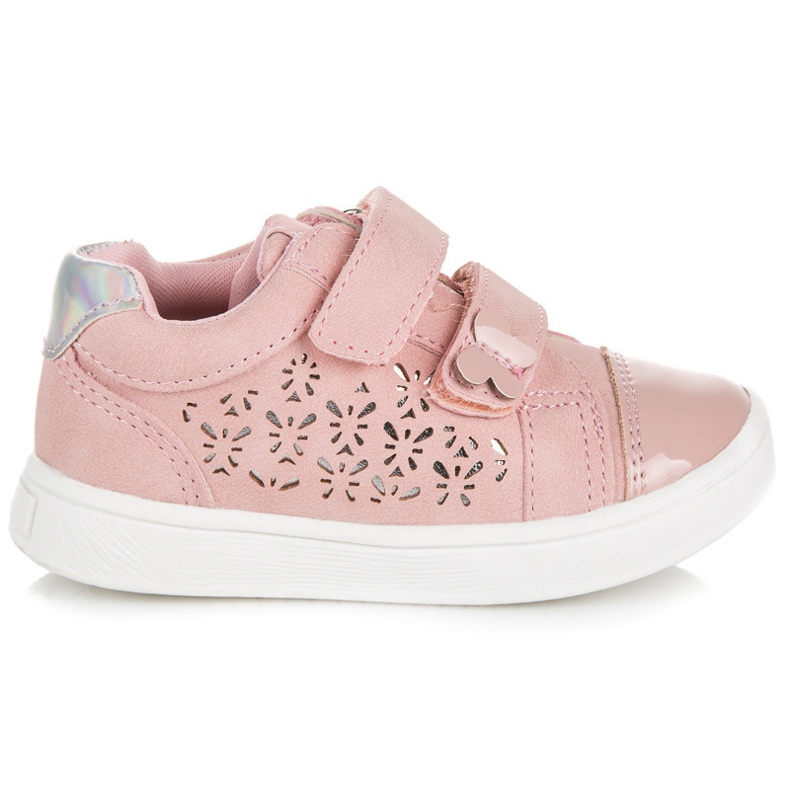 American Club Chaussons roses à motif