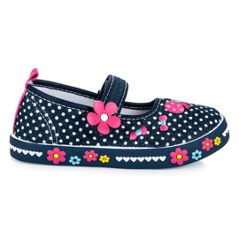 American Club Chaussons velcro bleu marine American Club Chaussons velcro bleu marine