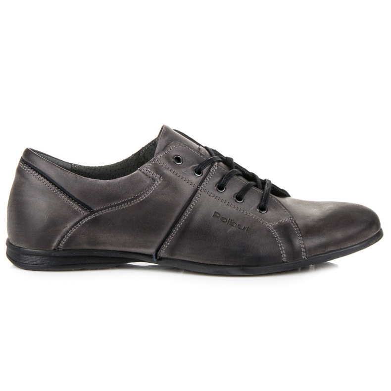 Polbut Chaussures en cuir noué gris