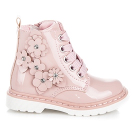 American Club Chaussures de club américain lacées rose