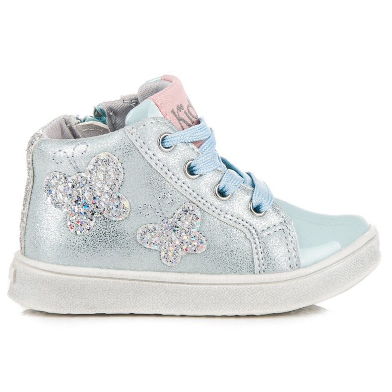 Baskets American Club à papillons bleu