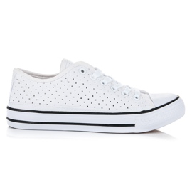Baskets classiques ajourées blanc