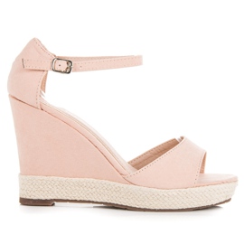 Seastar Sandales compensées en daim rose