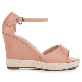 Seastar Sandales compensées en daim rose