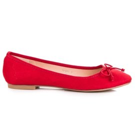 Seastar Ballerines en daim rouge