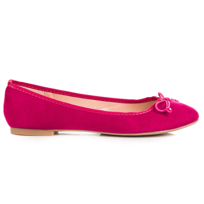 Seastar Ballerines en daim fuchsia rose