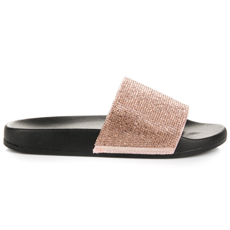 Chaussons avec cristaux rose