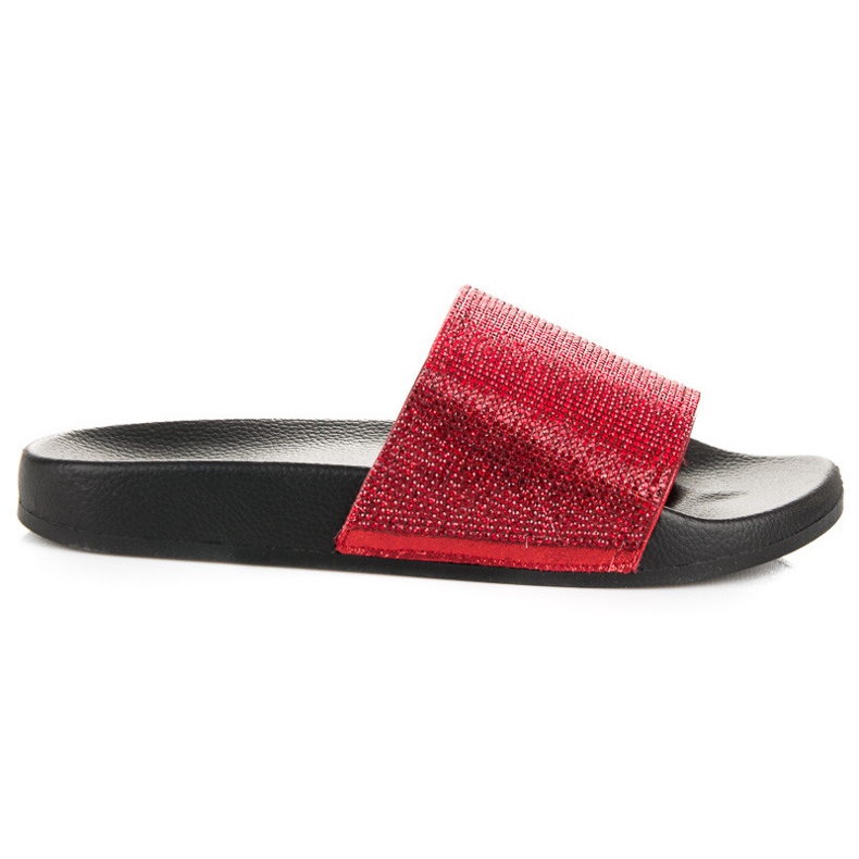 Chaussons avec cristaux rouge