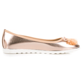 Bestelle Ballerines roses à franges Bestelle Ballerines roses à franges