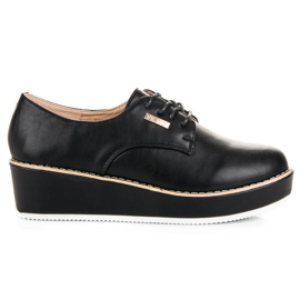 Vices Étaux pour chaussures compensées nouées noir