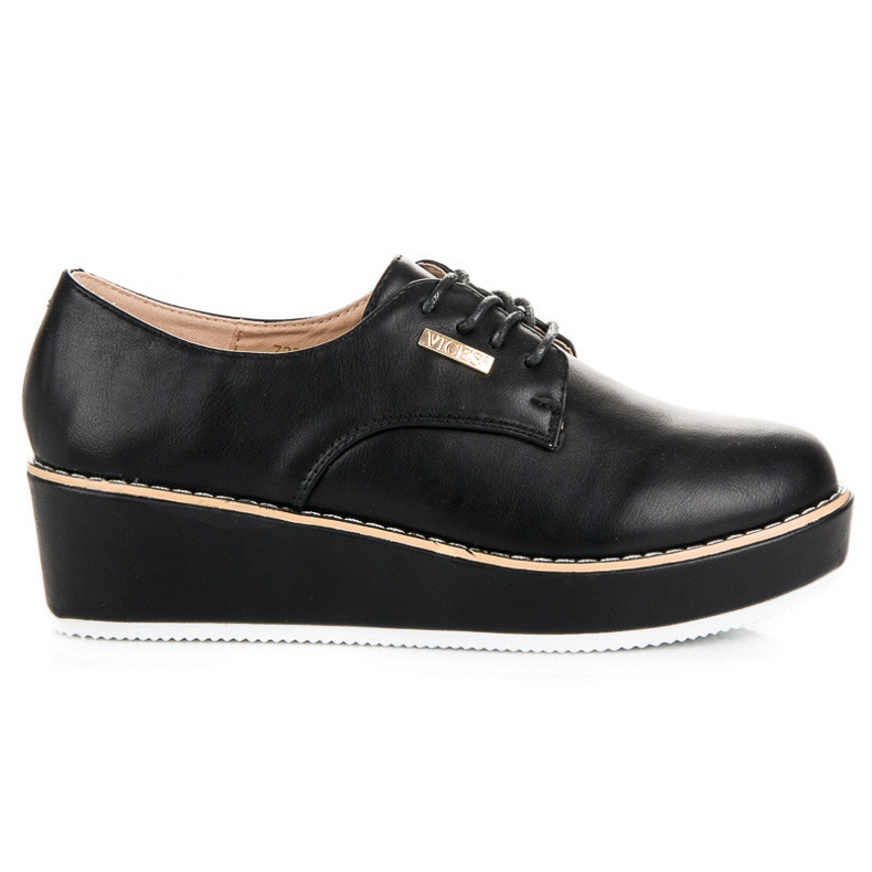 Vices Étaux pour chaussures compensées nouées le noir Vices Étaux pour chaussures compensées nouées le noir