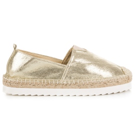 Espadrilles dorées à enfiler d'or