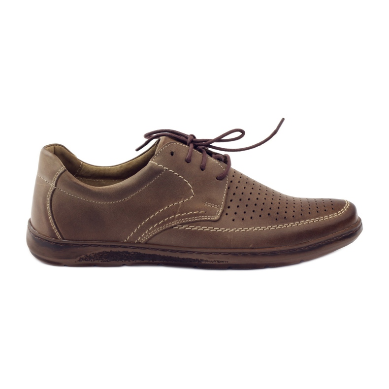 Chaussures pour hommes Riko, chaussures perforées 848 marron brun