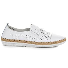 Espadrilles vinceza en cuir blanche Espadrilles vinceza en cuir blanche