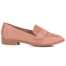 Comer Mocassins en daim rose