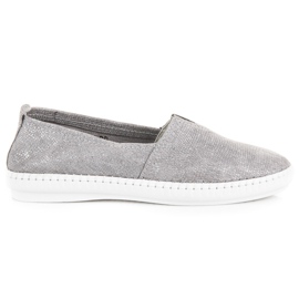 Slippers en cuir VINCEZA gris