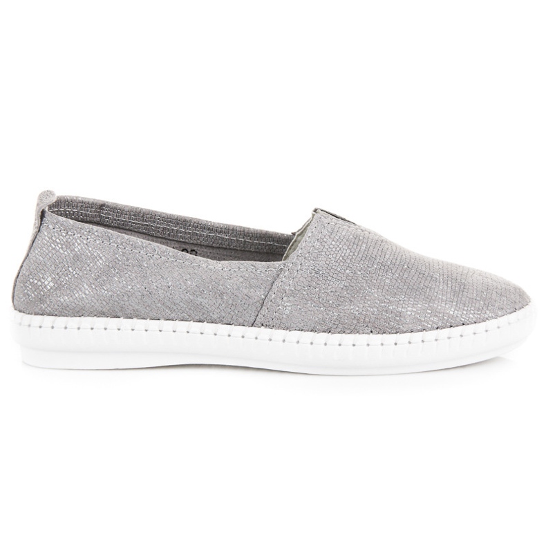 Slippers en cuir VINCEZA gris