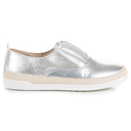 Espadrilles en argent gris
