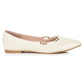 Vices Ballerines laquées en étaux pointus jaune